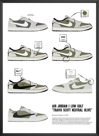 Jordan 1 Low Golf x Travis Scott – Par x Design